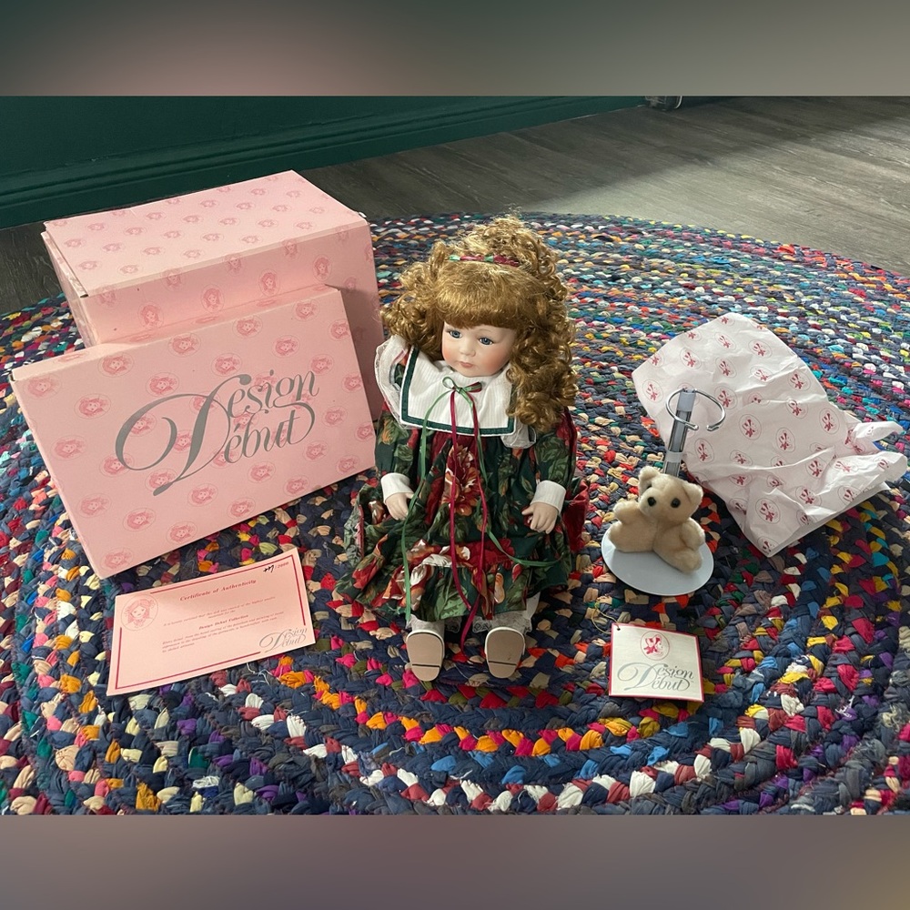 Collectible Doll with Brown Hair